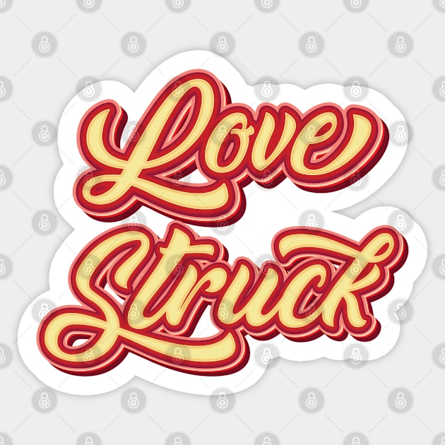 Love Struck - Valentines Day Gift Sticker by Whimsical Thinker